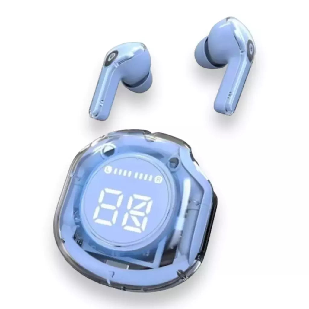 Auriculares Ultrapods Max TWS Inalámbricos Bluetooth 5.3, Cancelación de Ruido, Estuche de Carga con Display LED - Blanco