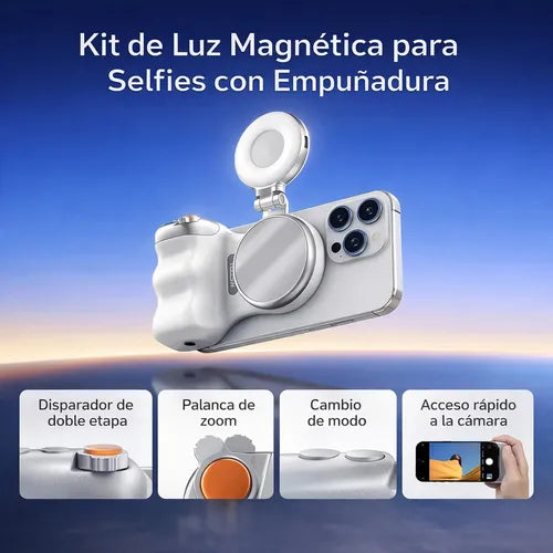 Grip Magnetico Teléfono + kit de Luz de Regalo