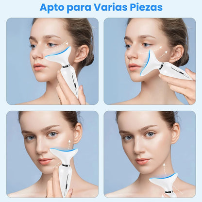 Masajeador facial con led antiarrugas