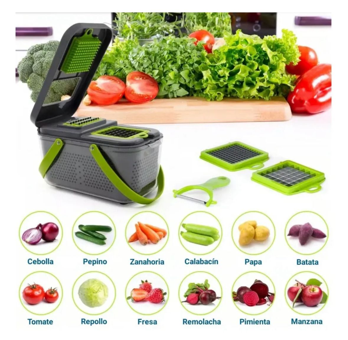 Picador Verduras & Frutas Multifuncional 14 en 1