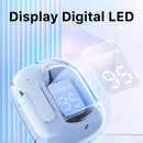 Auriculares Ultrapods Max TWS Inalámbricos Bluetooth 5.3, Cancelación de Ruido, Estuche de Carga con Display LED - Blanco