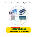 Pack salud Glucómetro + bandas + lancetas + Regalo saturómetro
