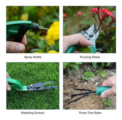Kit Jardineria Herramientas Rastrillo Pasto Tijera De Poda