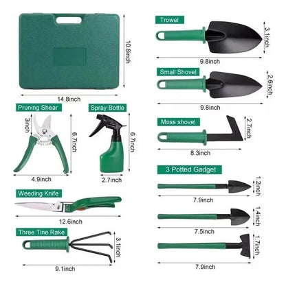 Kit Jardineria Herramientas Rastrillo Pasto Tijera De Poda