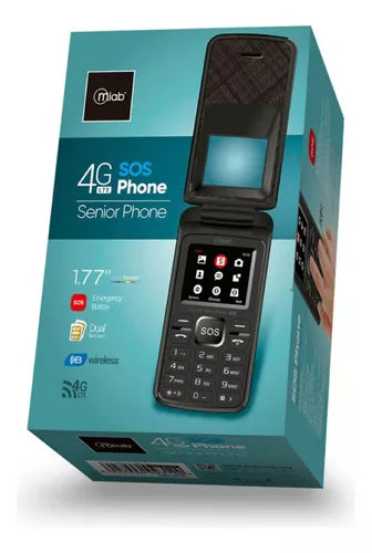 Celular Senior Mlab Shell Sos 4G Lte Negro