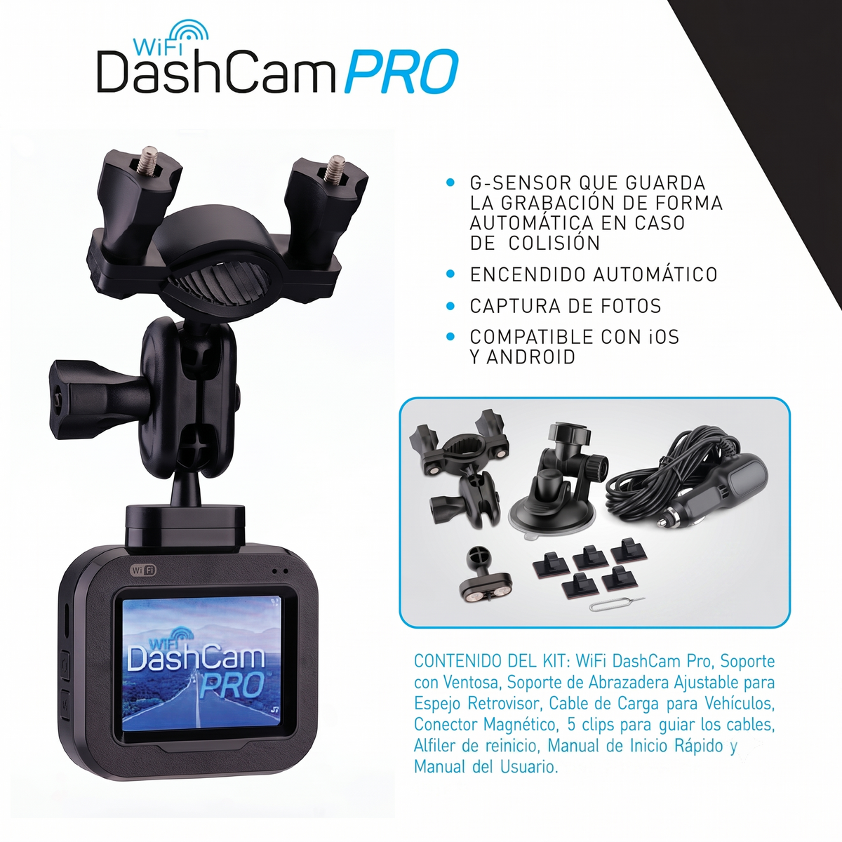 Wifi Dash Cam Pro Cámara para auto