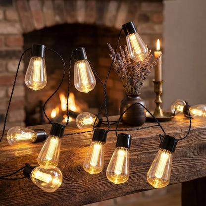 Guirnalda Solar Luces 20 Metros 20 Ampolletas Vintage