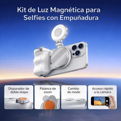 Grip Magnetico Teléfono + kit de Luz de Regalo
